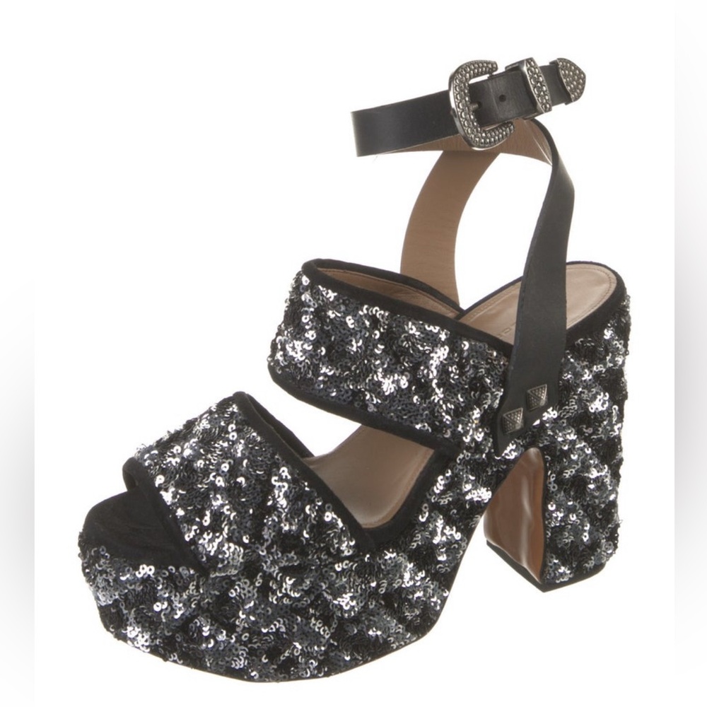 Sonia Rykiel Sequin Platform Heels Sandals